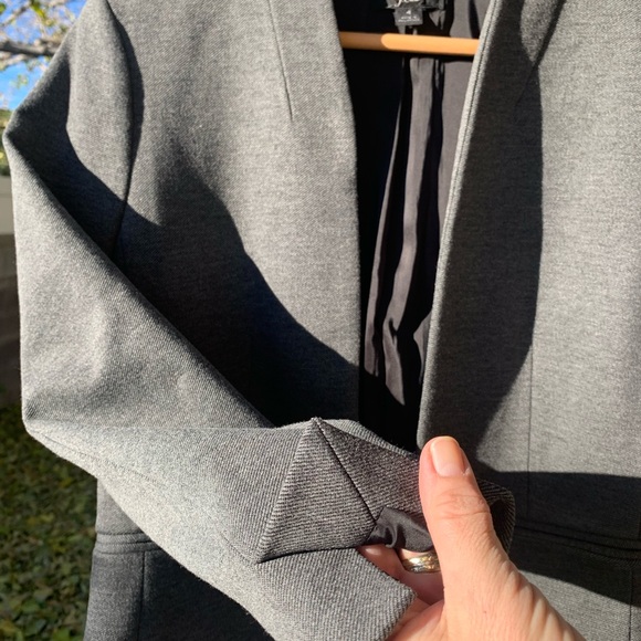 J.Crew Heather grey open blazer size 4 - Picture 5 of 16